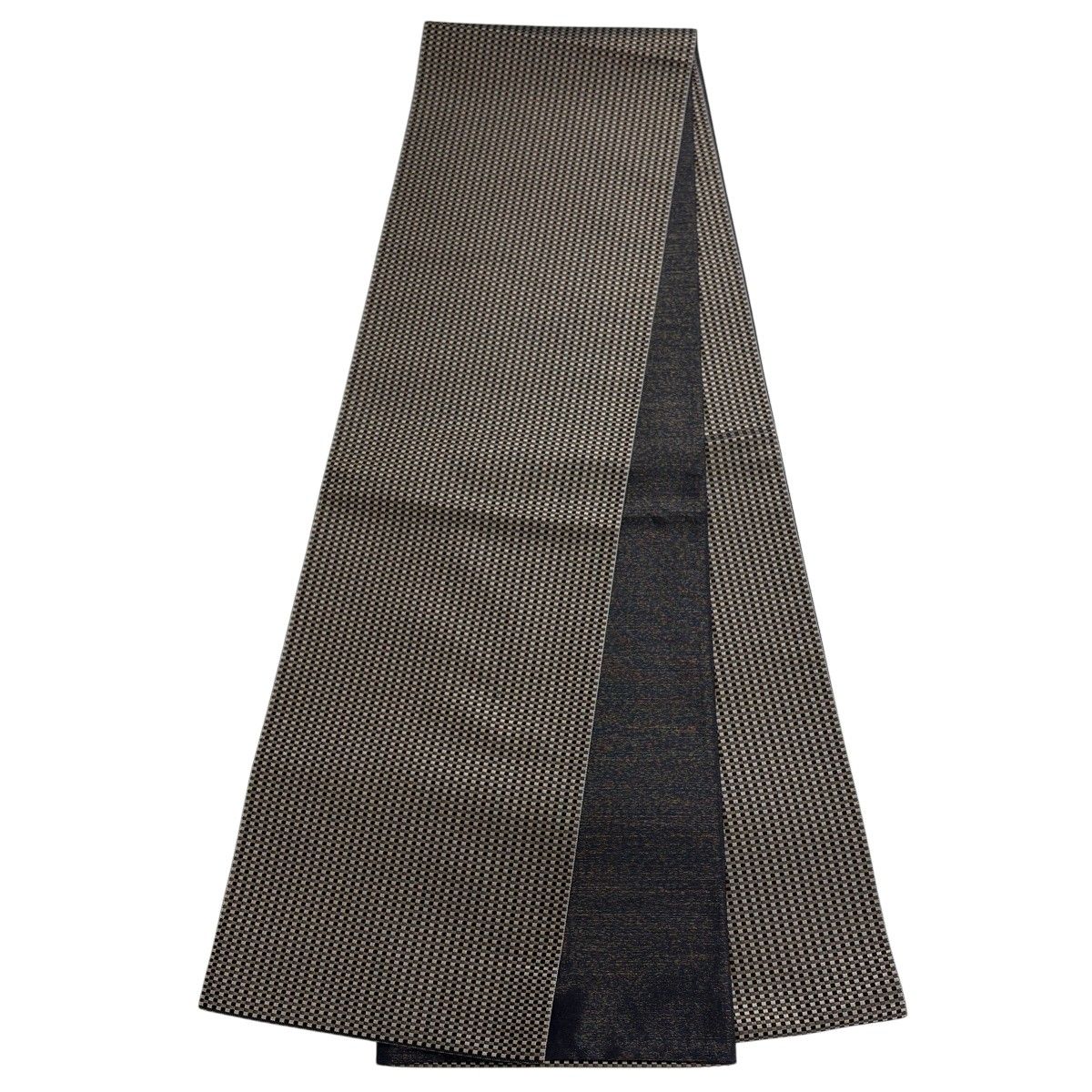 【美品】 付下げ 身丈161cm 裄丈67cm M 袷 大島紬地 袋帯セット 証紙 幾何学模様 灰緑 正絹 名品 【中古】 【美品】 付下げ 身丈161cm 裄丈67cm M 袷 大島紬地 袋帯セット 証紙 幾何学模様 灰緑 正絹 名品 【中古】