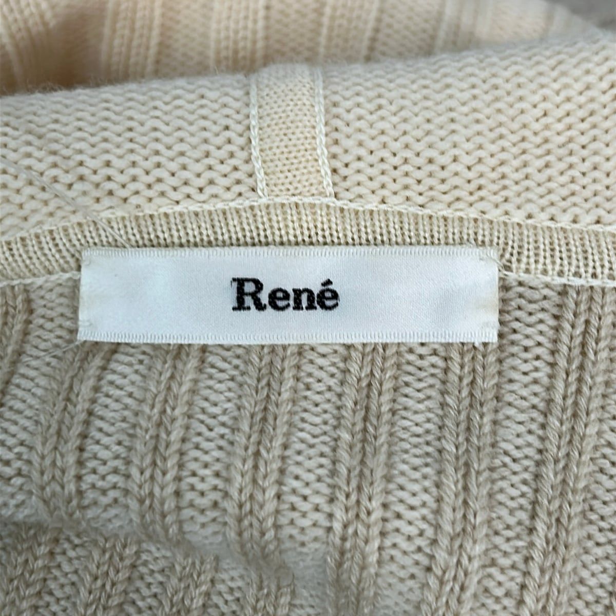 Rene(ルネ) カーディガン サイズ34 S レディース美品 - ベージュ 長袖.フード/春/秋