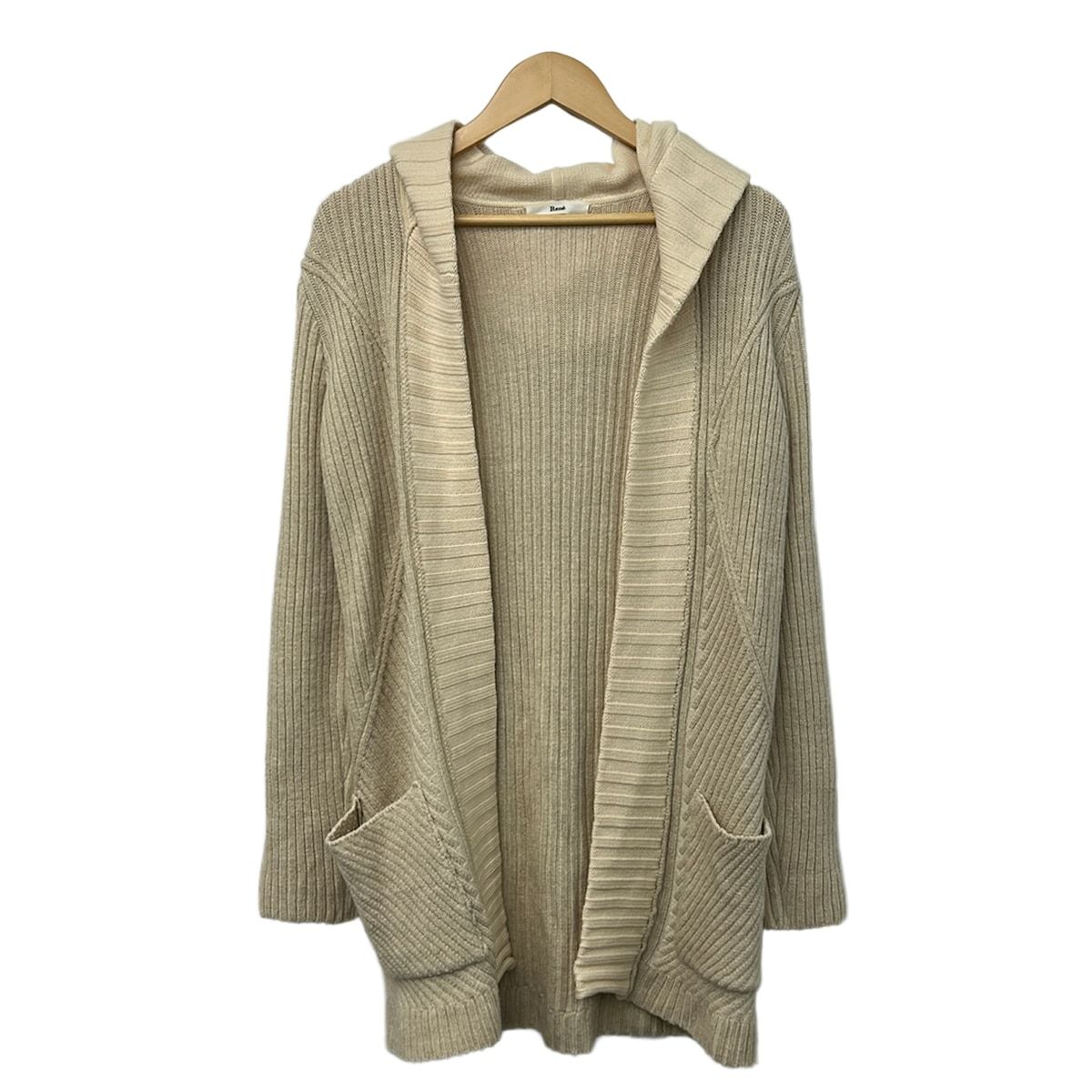Rene(ルネ) カーディガン サイズ34 S レディース美品 - ベージュ 長袖.フード/春/秋
