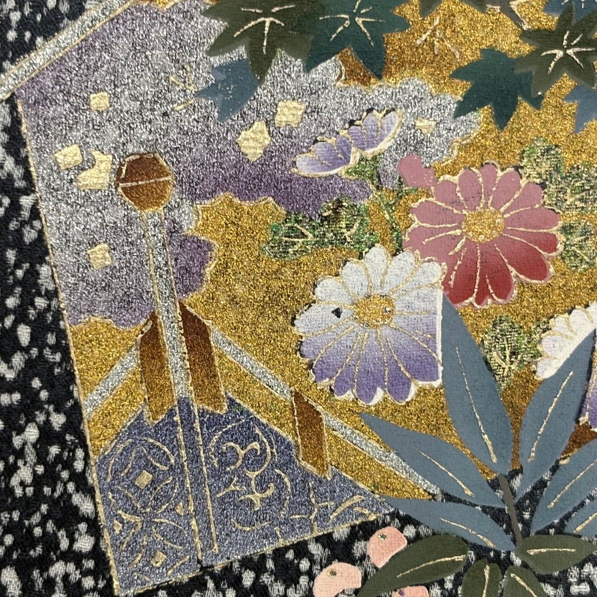 【美品】 付下げ 身丈160.5cm 裄丈66.5cm M 袷 鶴 椿 金銀彩 ぼかし 灰色 正絹 秀品 【中古】 【美品】 付下げ 身丈160.5cm 裄丈66.5cm M 袷 鶴 椿 金銀彩 ぼかし 灰色 正絹 秀品 【中古】