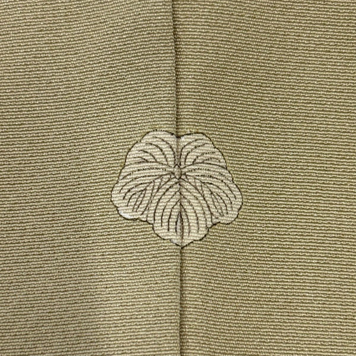 訪問着 身丈164cm 裄丈66cm M 袷 落款 枝花 枝梅 ぼかし 灰緑 正絹 秀品 【中古】