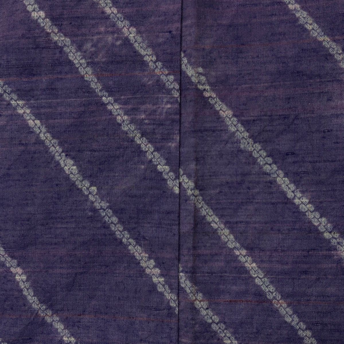 訪問着 身丈164.5cm 裄丈66cm M 袷 紬地 横縞 斜縞 絞り 紫 正絹 秀品 【中古】 訪問着 身丈164.5cm 裄丈66cm M 袷 紬地 横縞 斜縞 絞り 紫 正絹 秀品 【中古】