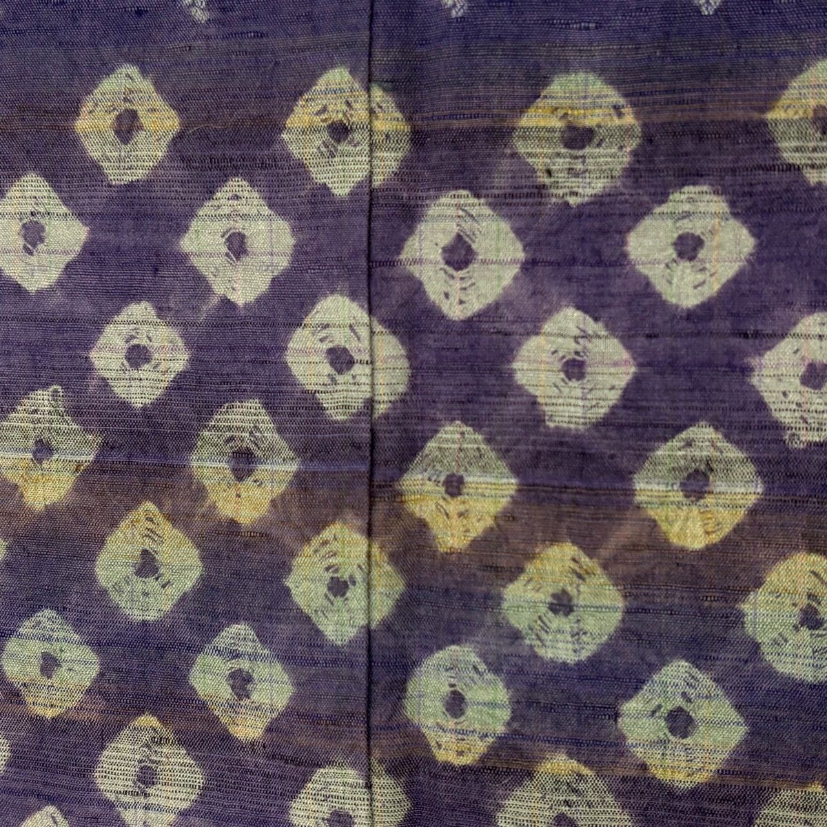 訪問着 身丈164.5cm 裄丈66cm M 袷 紬地 横縞 斜縞 絞り 紫 正絹 秀品 【中古】 訪問着 身丈164.5cm 裄丈66cm M 袷 紬地 横縞 斜縞 絞り 紫 正絹 秀品 【中古】