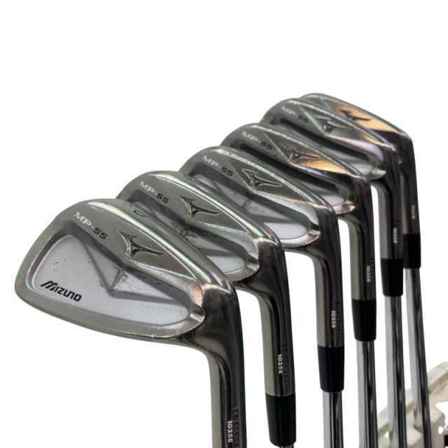 【中古】 ミズノ MP-55 6S アイアンセット IR 純正特注シャフト (フレックスS) メンズ 男性用 右利き 右用 Cランク ゴルフクラブ