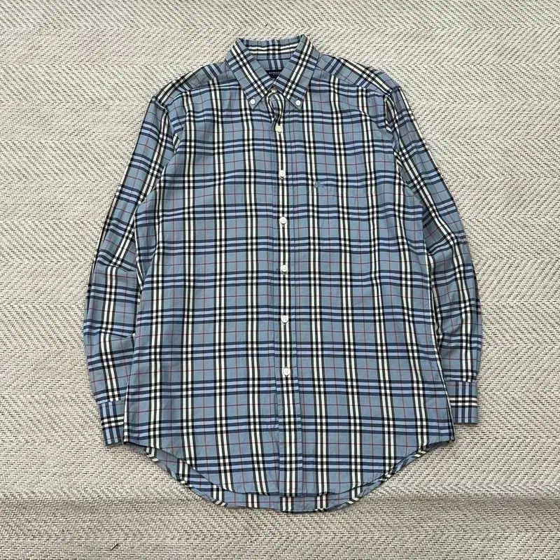 バーバリー 麻 ロゴ ノバ シャツ チェック柄 r3996