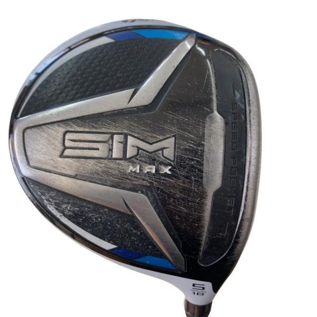 【中古】 テーラーメイド SIM MAX 5W フェアウェイウッド FW TENSEI BLUE TM50(FW) (フレックスSR) メンズ 男性用 右利き 右用 Dランク ゴルフクラブ