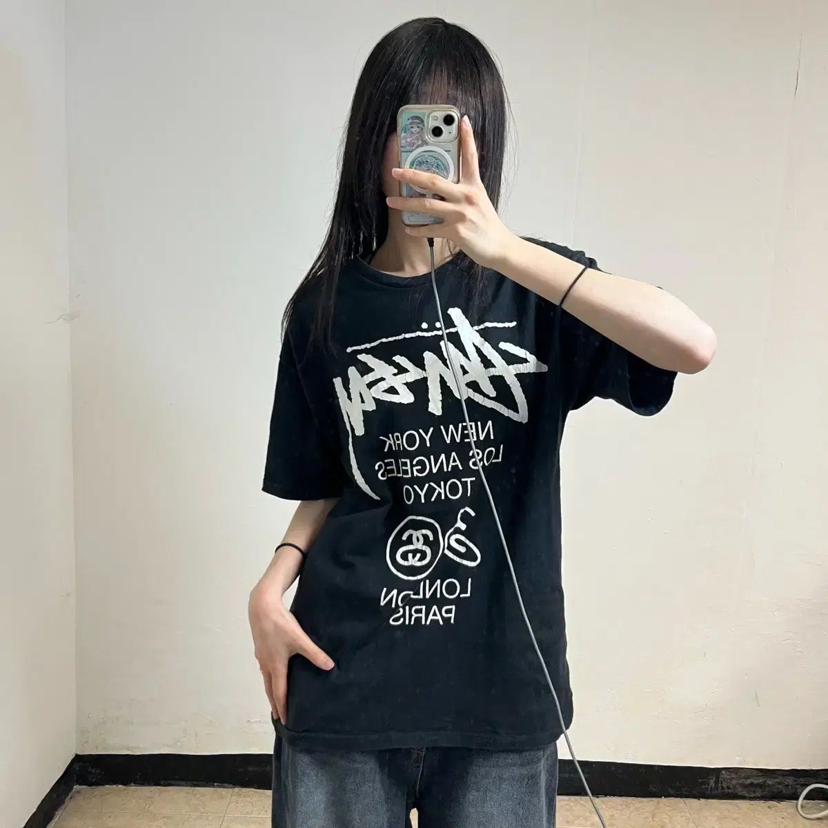 STUSSY WORLD TOUR 30周年 半袖 (プリンティング剥がれ)