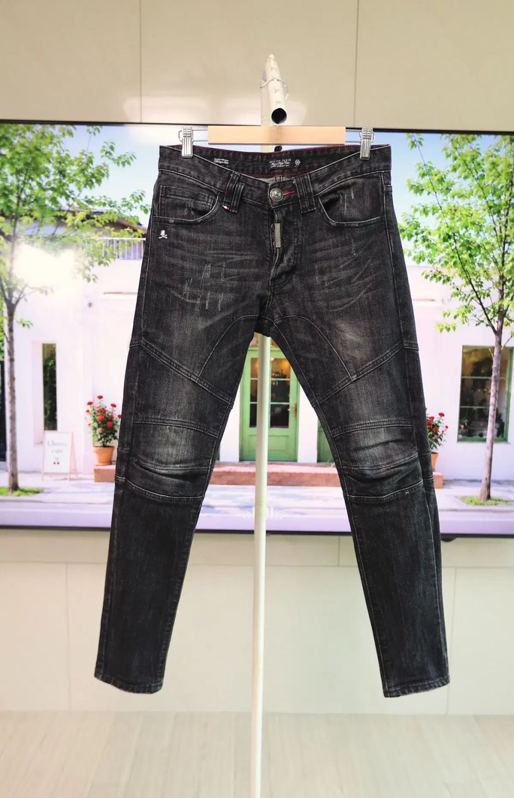 PHILIPP PLEIN(フィリッププレイン) ブラック デニム パンツ