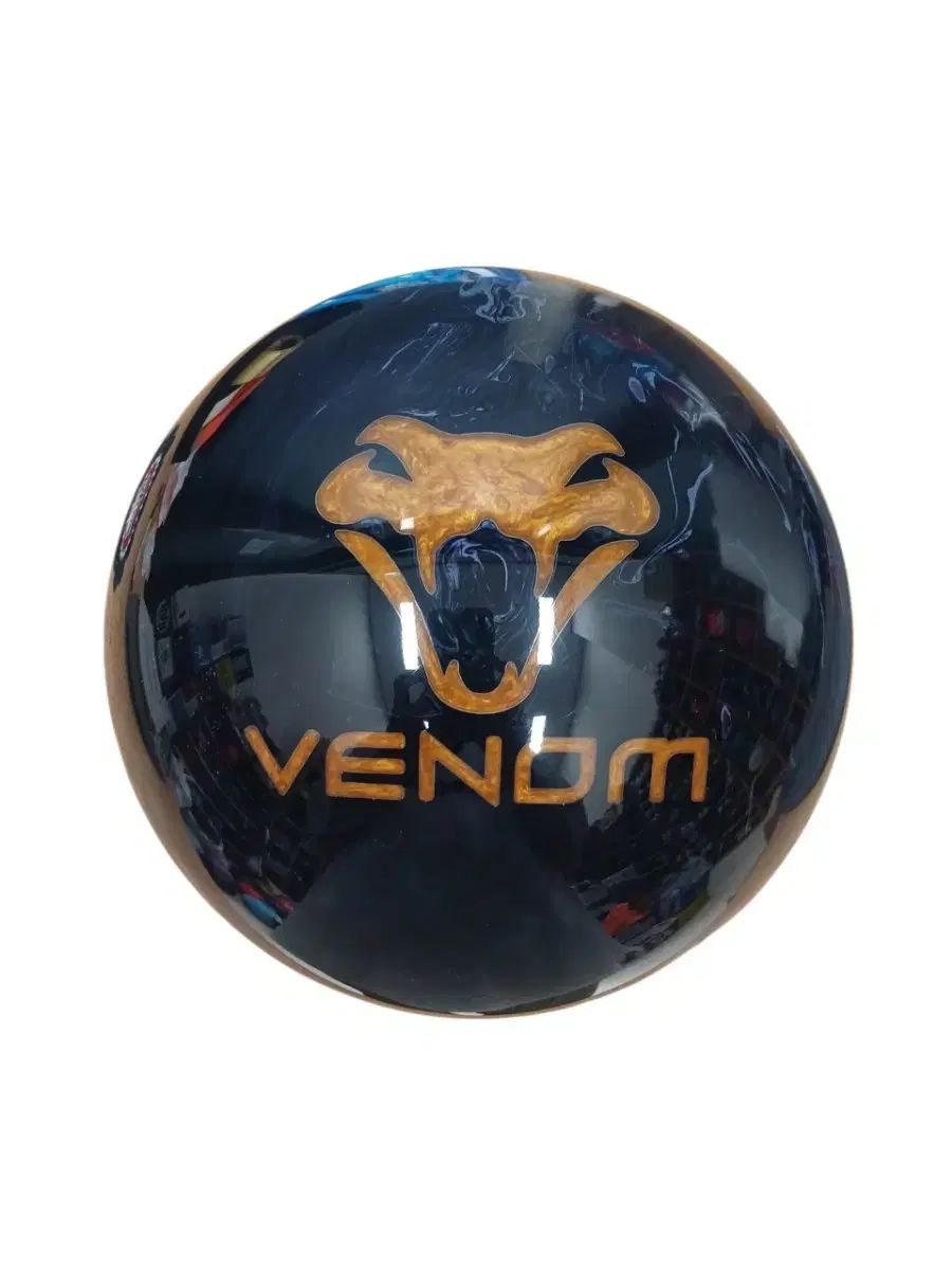 中古ボーリングボール 復元完了 14p トゥーフィンガー ヴェノムブラック 左