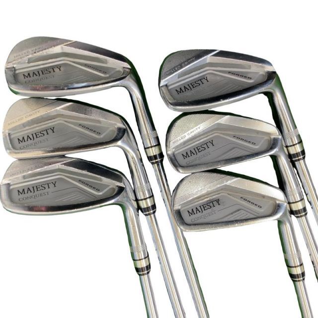 【中古】 マジェスティゴルフ(旧マルマン) MAJESTY CONQUEST FORGED 6S アイアンセット IR 純正特注シャフト (フレックスS) メンズ 男性用 右利き 右用 Cランク ゴルフクラブ