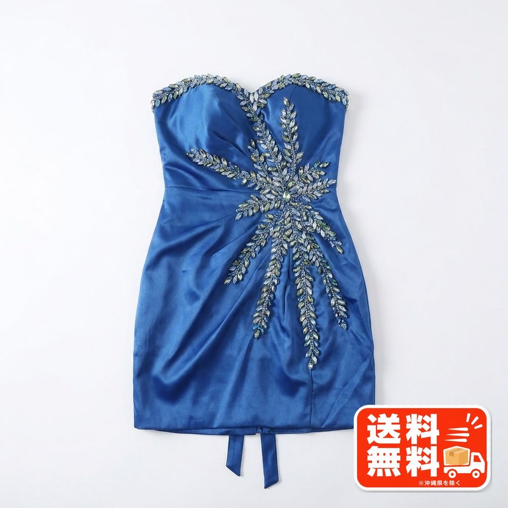 LipLine リップライン ドレス ブルー ビジュー ミニ S ROBE de FLEURS風 17,330円