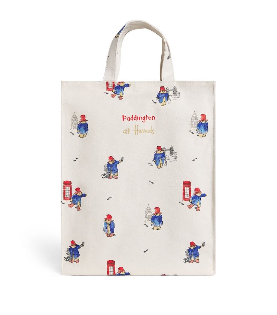 Harrods】新品 ハロッズ パディントン 総柄 コットンキャンバス トート 