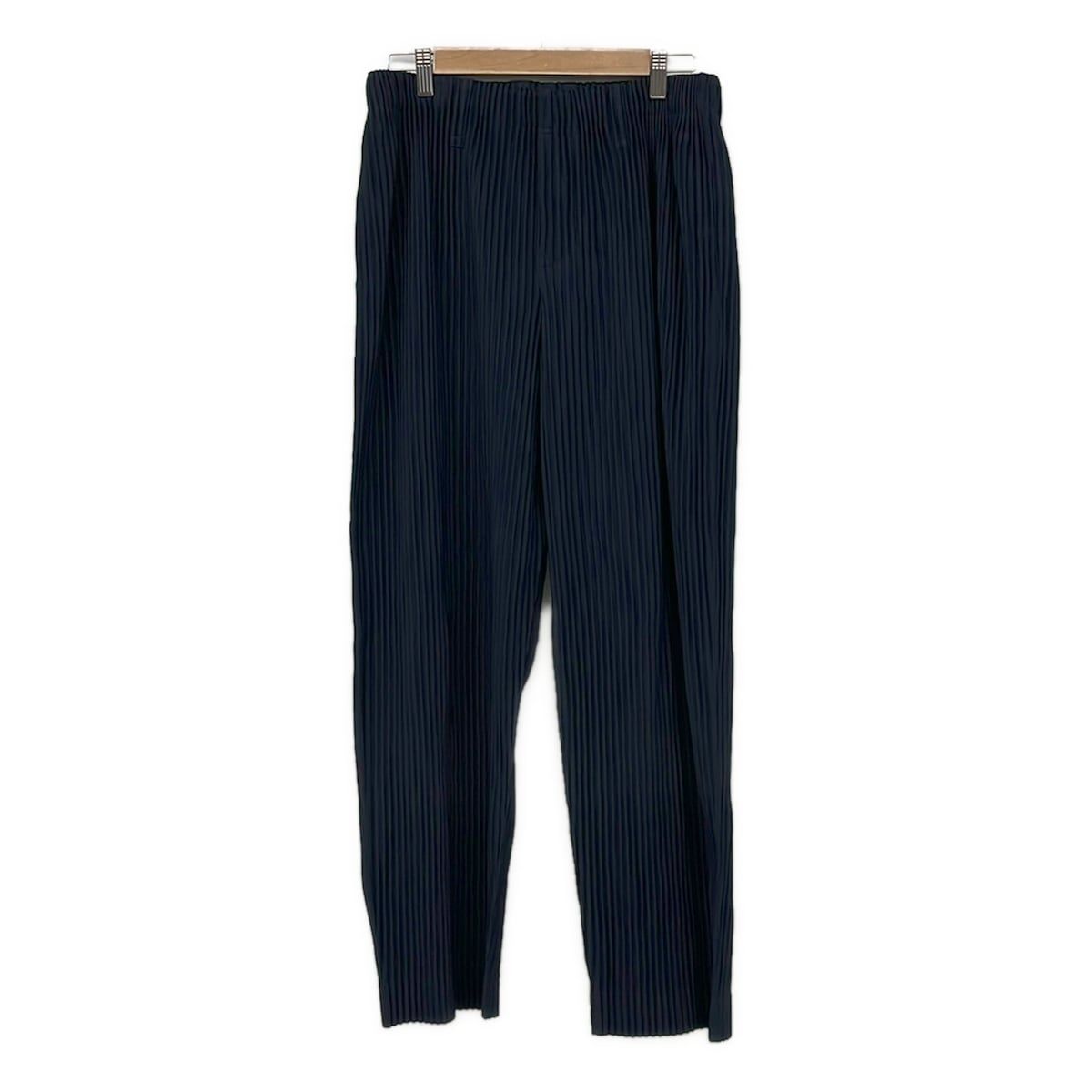 HOMME PLISSE ISSEY MIYAKE(オム プリッセ イッセイ ミヤケ) パンツ サイズ2 - HP55JF150 ダークネイビー フルレングス