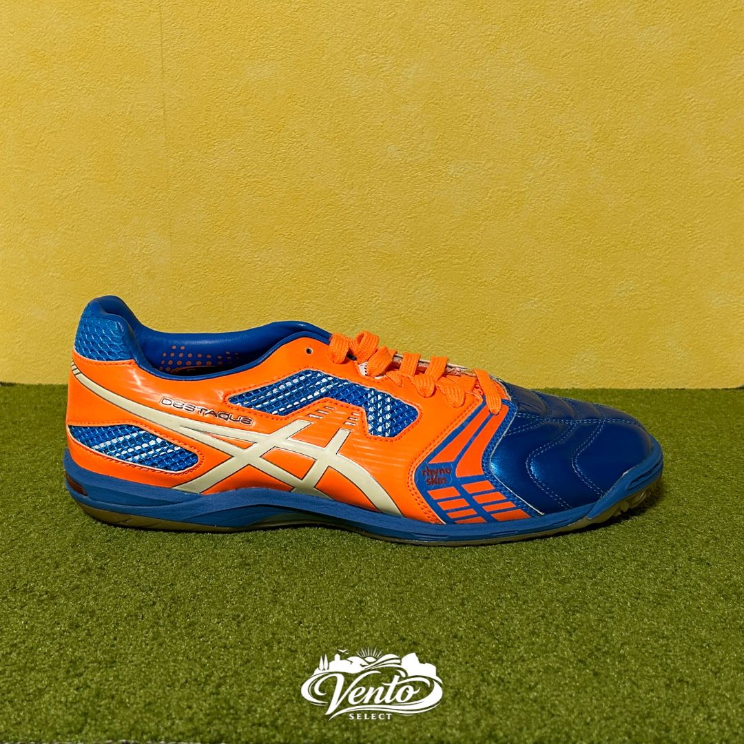 【新品】ASICS アシックス フットサルシューズ デスタッキ 4K 青×橙×白 TST032【27.0cm】