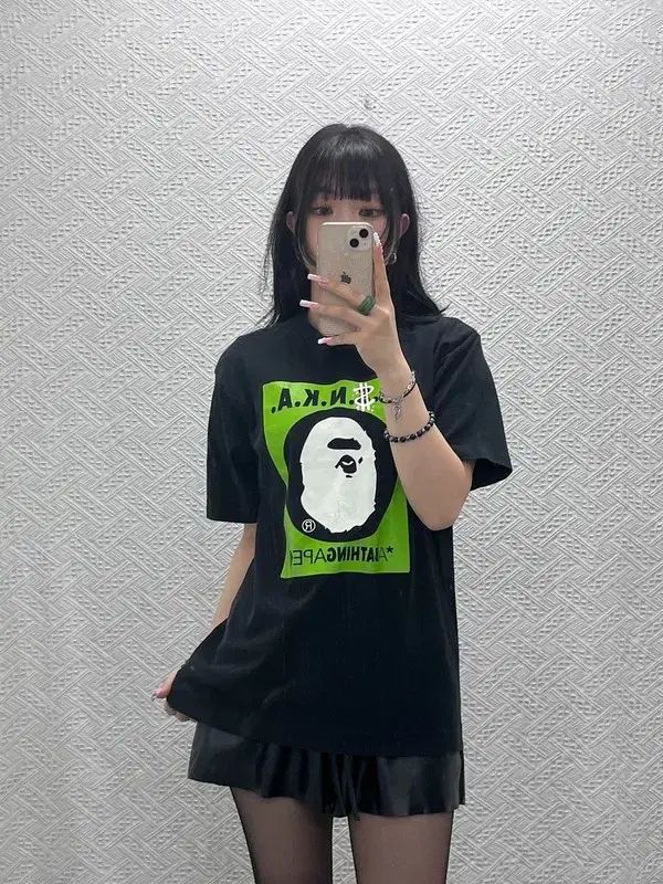 A BATHING APE アベイシングエイプ ASNKA ヴィンテージ ストリート Kitsch プリンティング 半袖Tシャツ M C12180