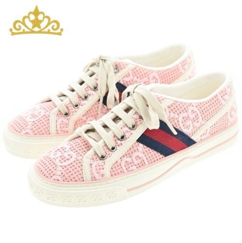 GUCCI クロシェ テニス 1977 スニーカー ピンク レディース グッチ