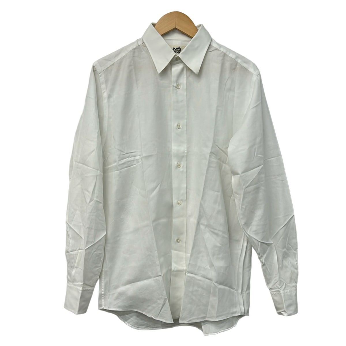 HERMES(エルメス) 長袖シャツ サイズ40-15 4/3 メンズ美品 - 白 セリエボタン