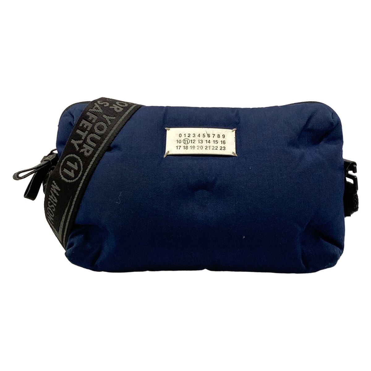Maison Margiela(メゾンマルジェラ) ショルダーバッグ グラムスラム S55WB0012 ネイビー×黒 2WAY/ショルダーストラップ着脱可