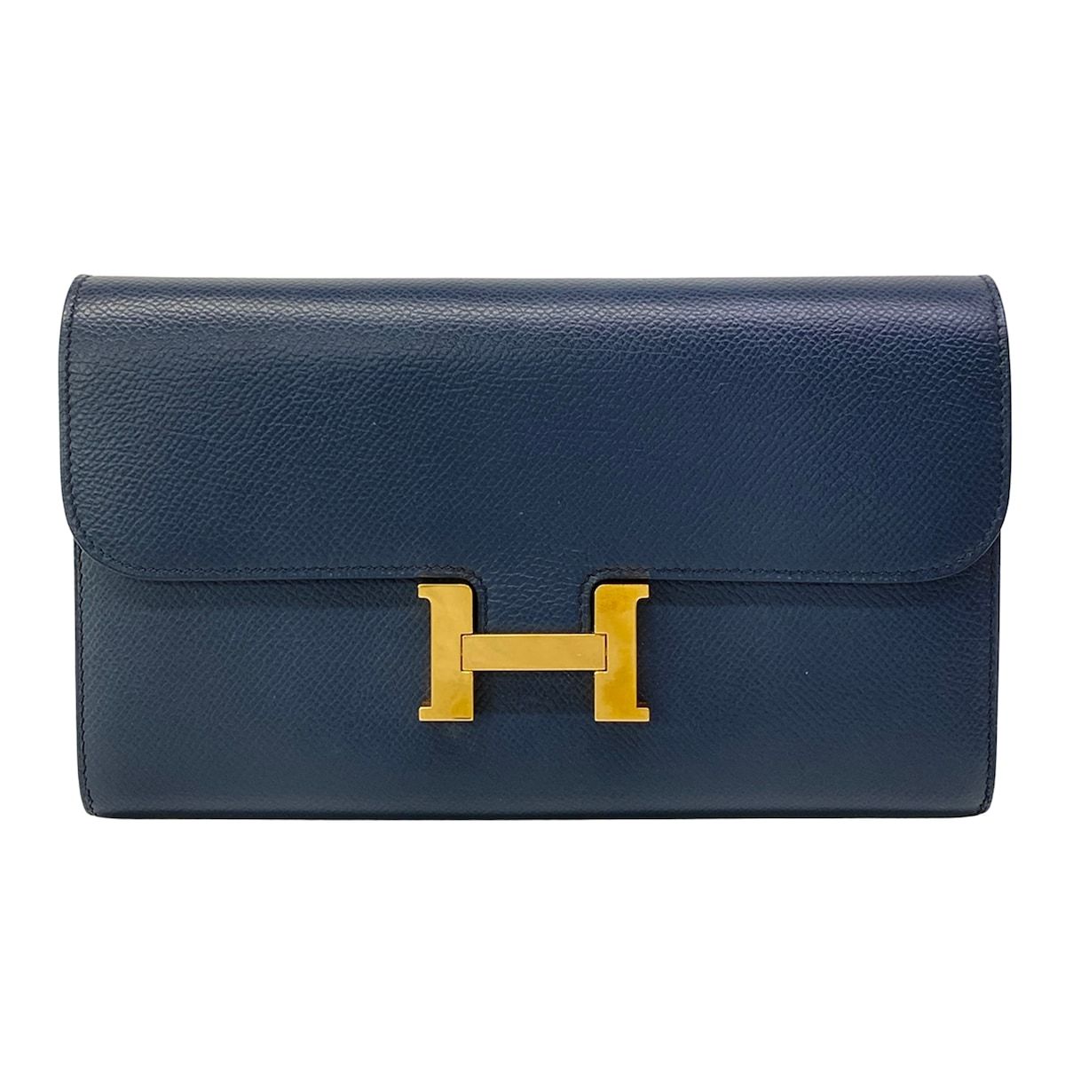 HERMES(エルメス) 長財布 コンスタンスロング ダークネイビー ゴールド金具
