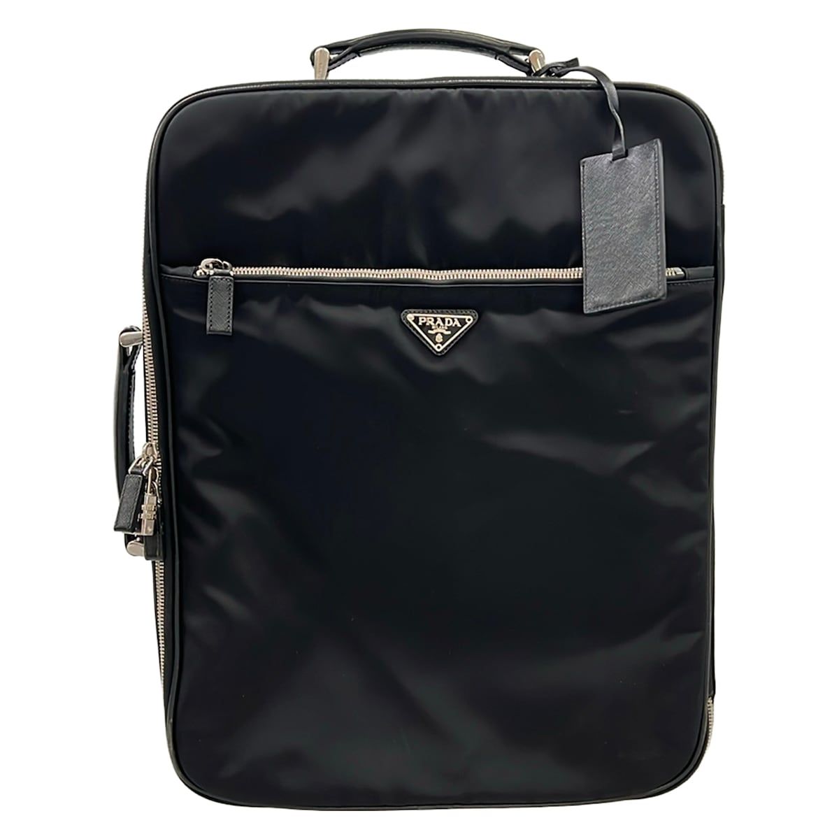 PRADA(プラダ) キャリーバッグ - 黒 TSAなし/本体ダイヤルロックなし レザー