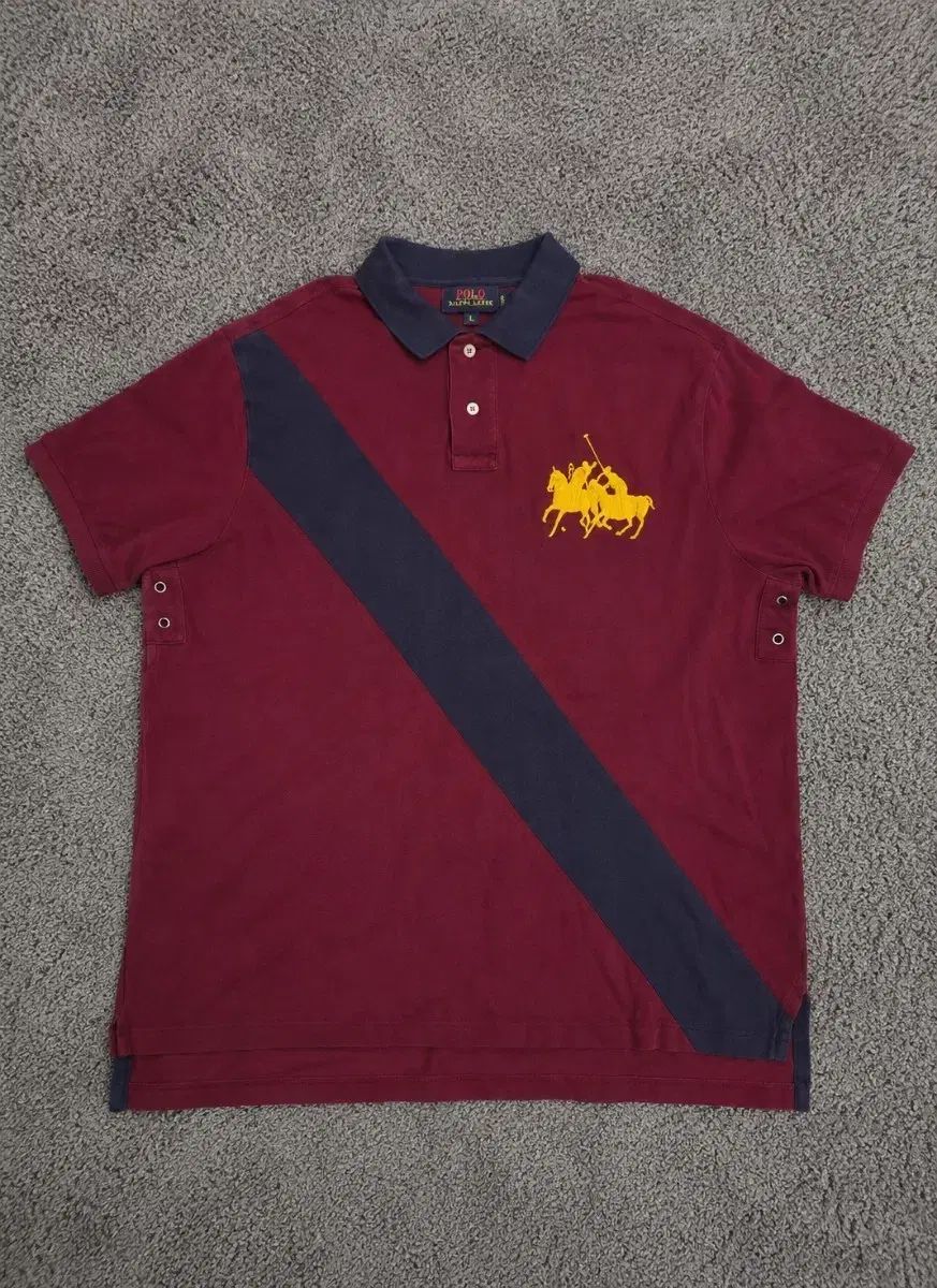 ポロ ラルフローレン ビックポニー ワイン色 カラーTシャツ XL
