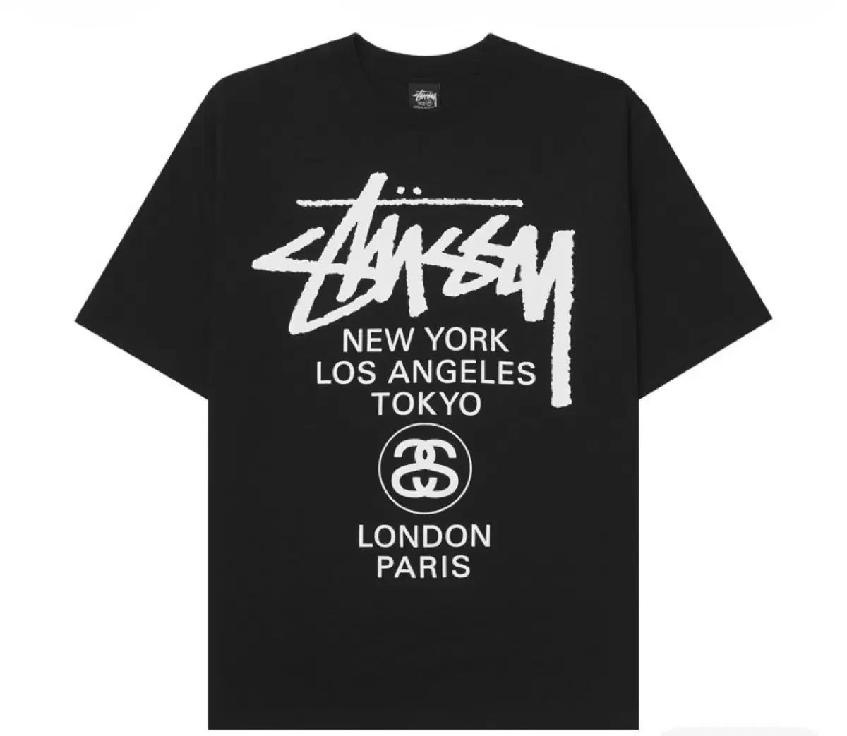 STUSSY ステューシー ワールドツアー 半袖 Tシャツ ブラック