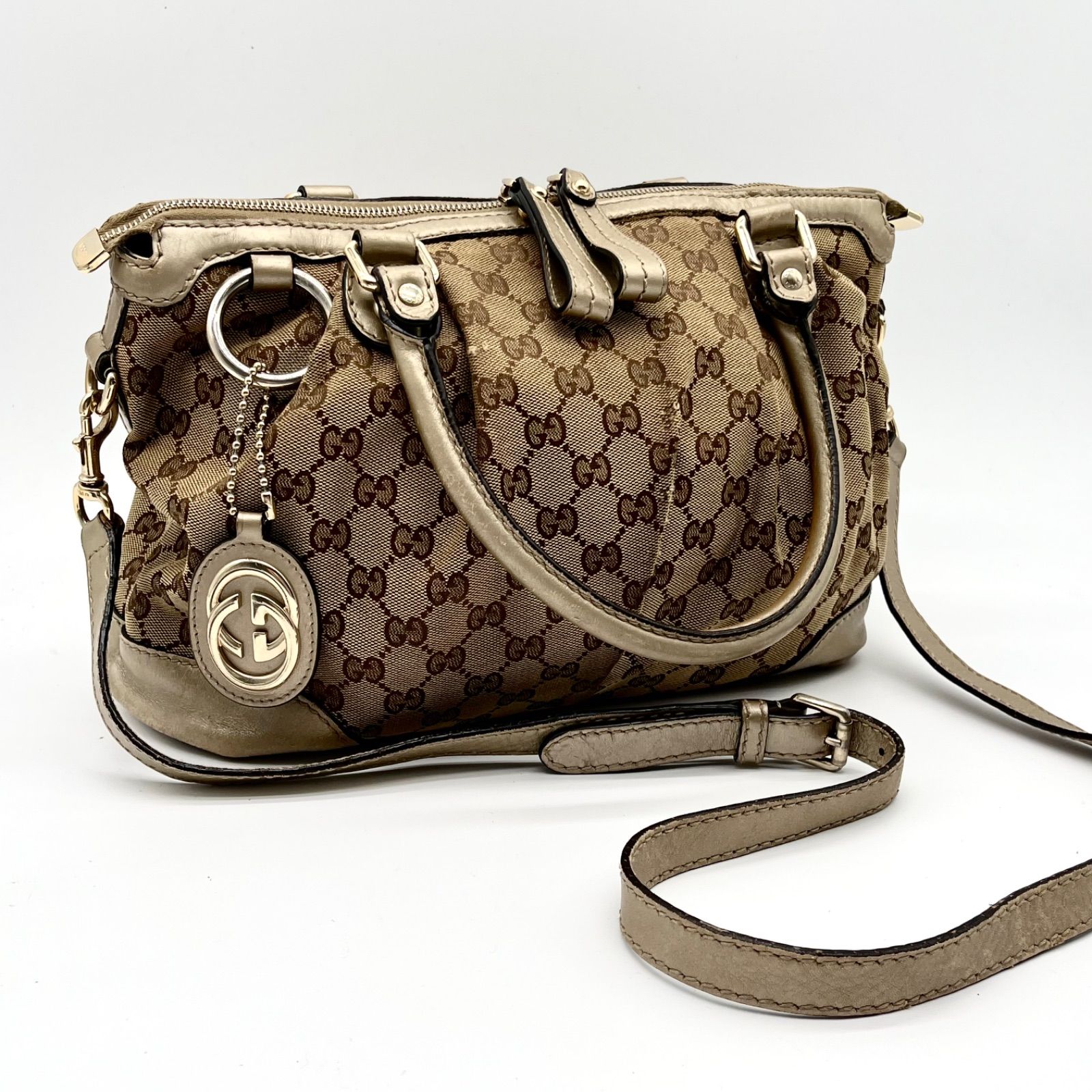 GUCCI グッチ スーキー GGキャンバス 2way トートバッグ ショルダー