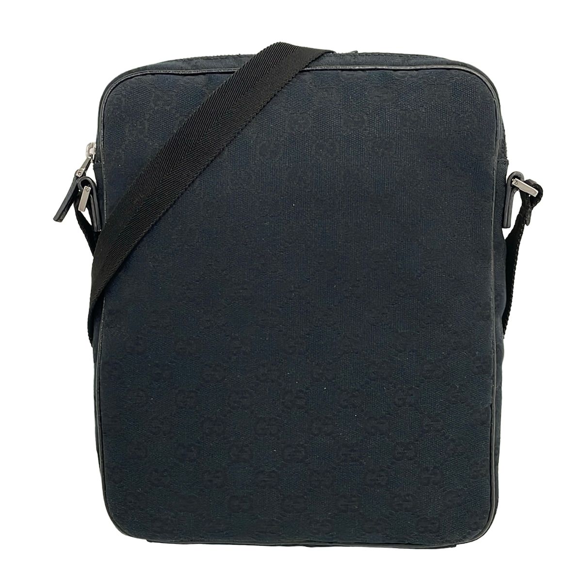 GUCCI(グッチ) ショルダーバッグ GG柄 92551 黒 レザー