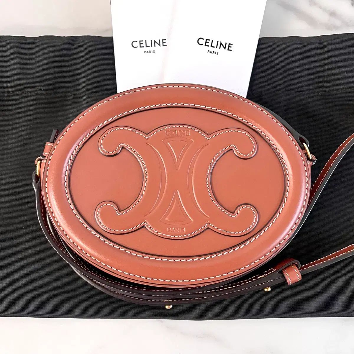 S級/正規品 Celine セリーヌ レディース オーヴァルパール ミニ クロスバック バッグ