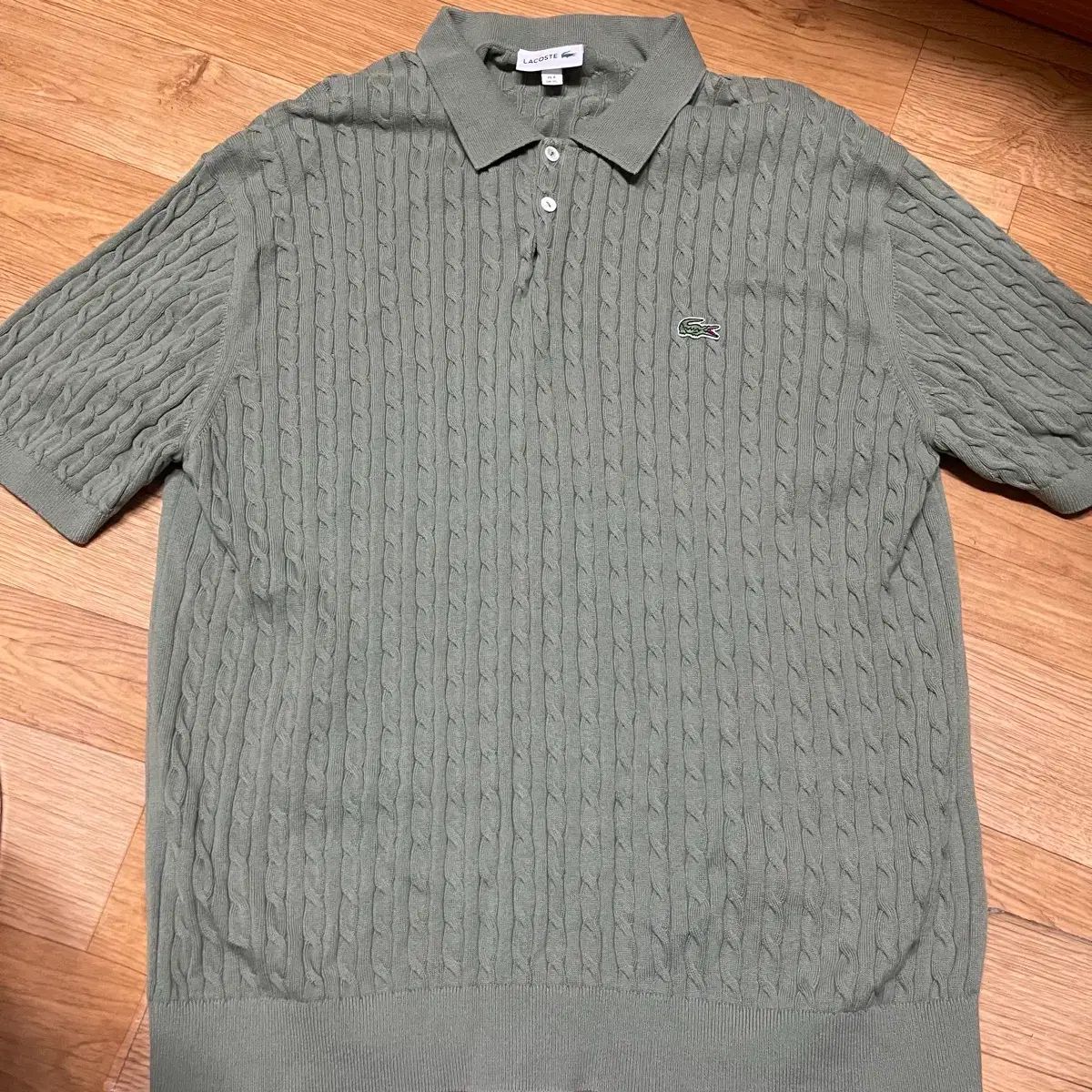 ラコステ (LACOSTE) ケーブルセーター ポロ カラーTシャツ カーキ 110サイズ (6サイズ)