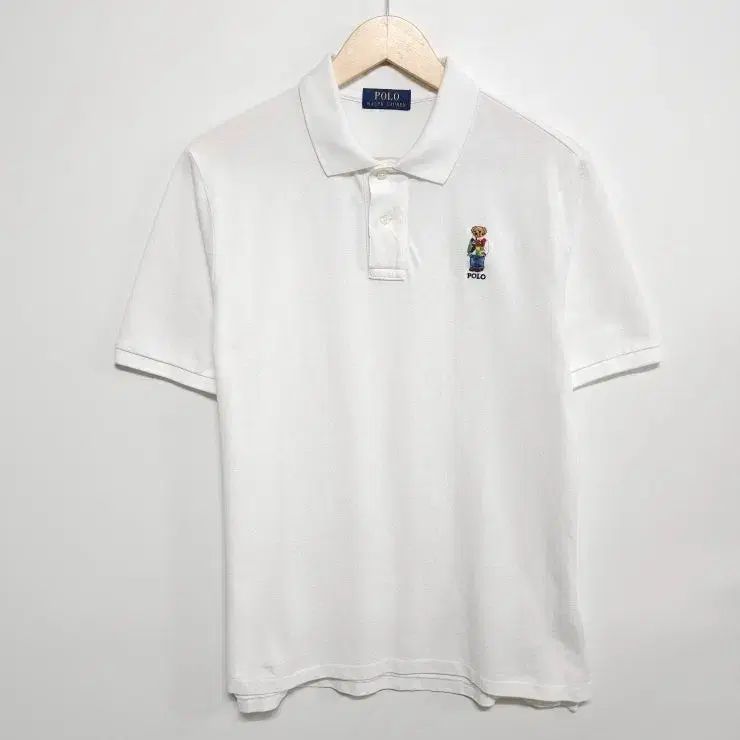 100 POLO ポロラルフローレン ポロベア 半袖 カラーTシャツ 白