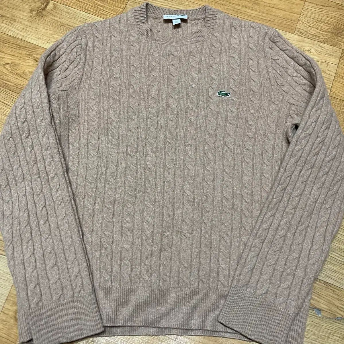 LACOSTE ラコステ ケーブルニット ベージュ 100サイズ
