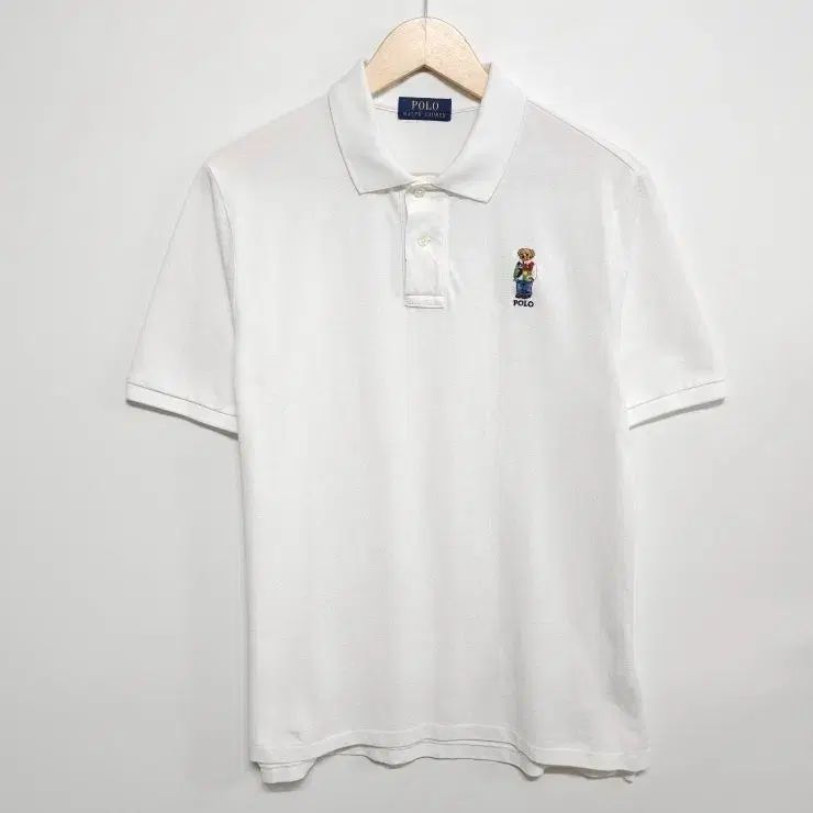 100 POLO ポロラルフローレン ポロベア 半袖 カラーTシャツ 白