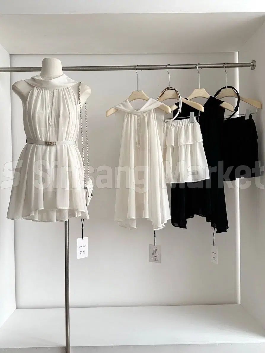 迅速発送 セリン set 3ピース ブラウス ノースリーブ パンツ ベルト デイリー