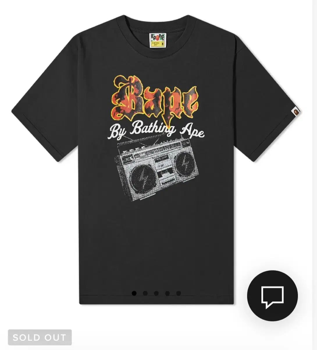 A BATHING APE アベイシングエイプ 붐 BOOM ボックス 半袖Tシャツ XLサイズ
