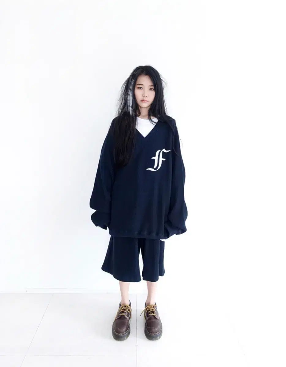 ショップフェアリー ワッフル バミューダ パンツ ネイビー