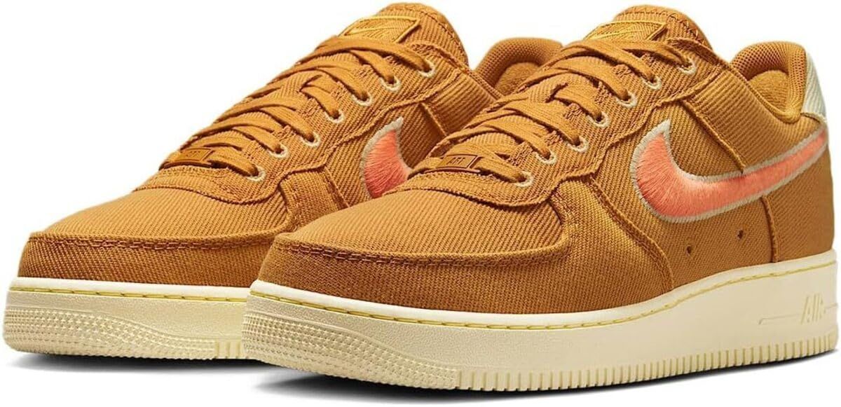 [ナイキ] エア フォース 1 ロー キャンバス AIR FORCE 1 LOW CNVS ウィート/チームゴールド/アラバスター/オレンジトランス HV1204-700 27.5cm [27.5 cm]