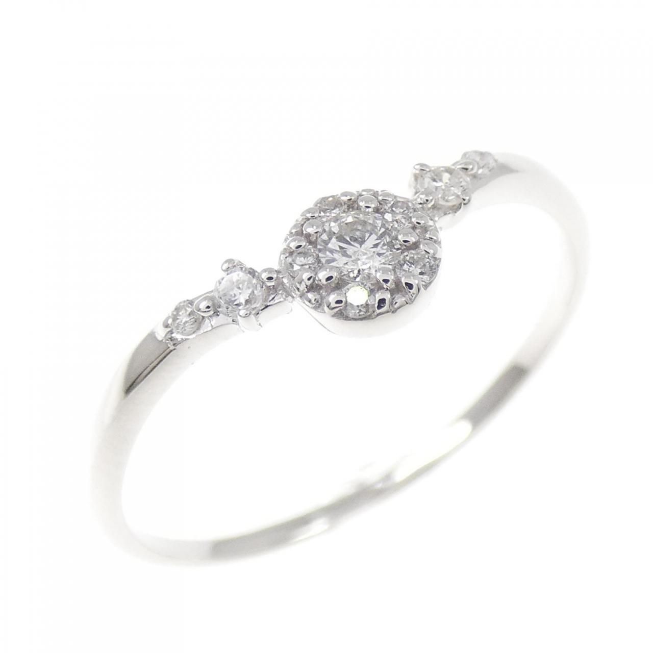 K18WG ダイヤモンド リング 0.10CT