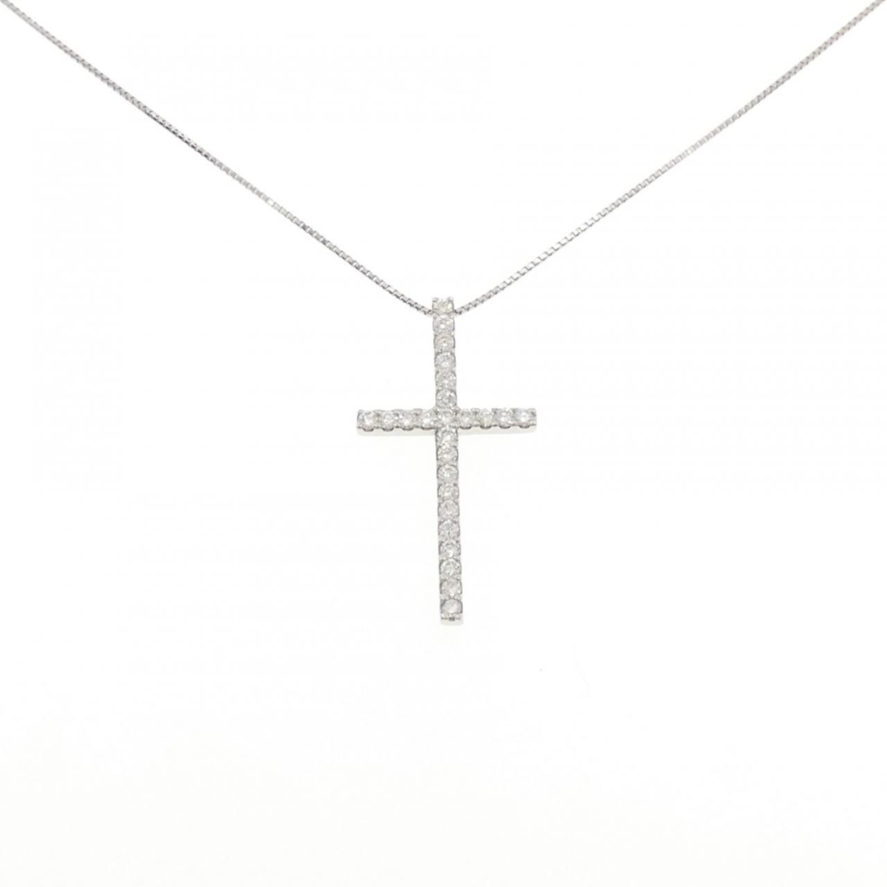 PT900/PT850 クロス ダイヤモンド ネックレス 0.50CT