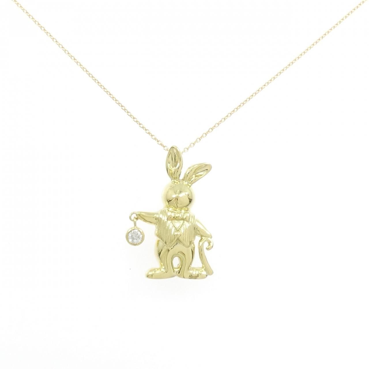 K18YG ラビット ダイヤモンド ネックレス 0.09CT 115,300円