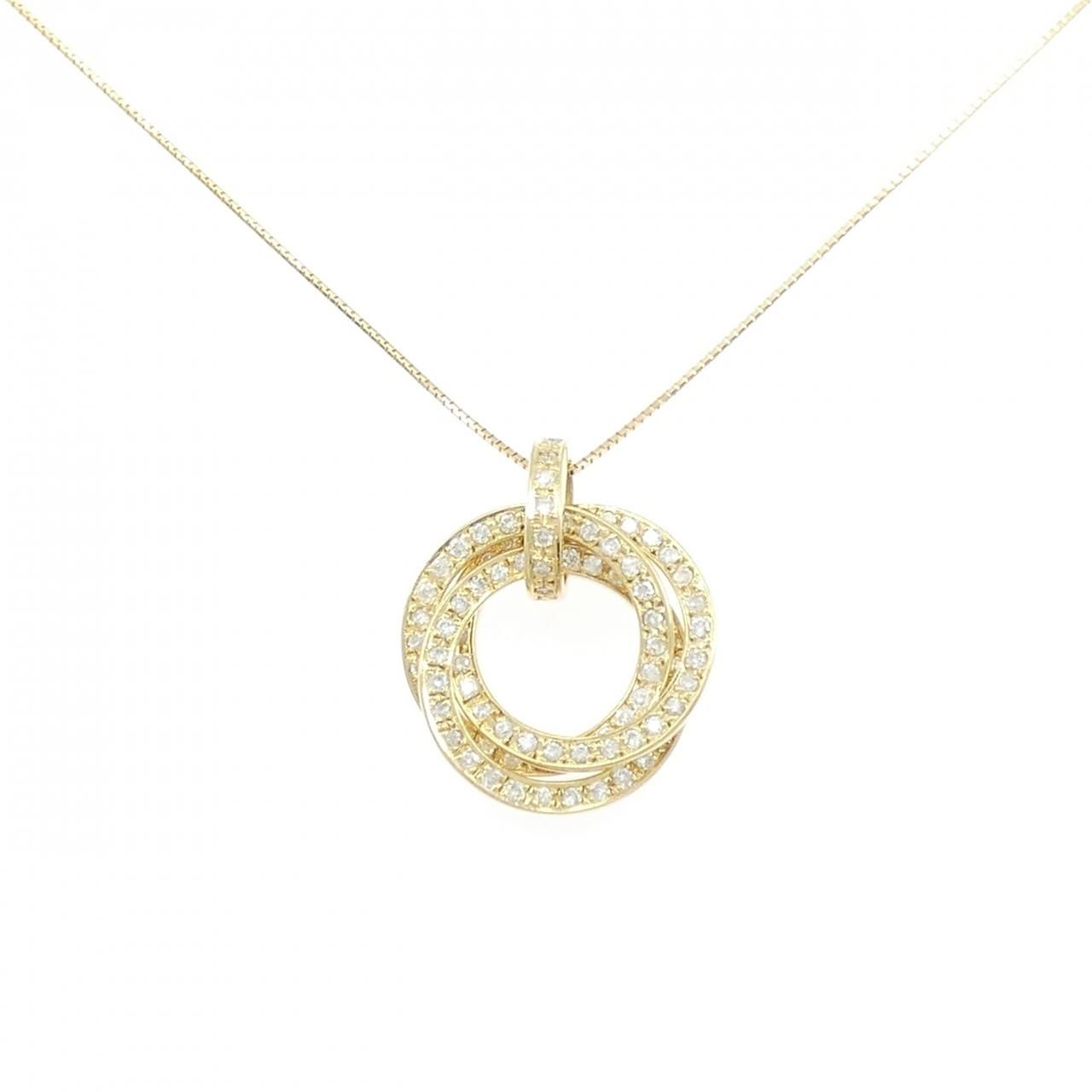 K18YG ダイヤモンド ネックレス 1.01CT