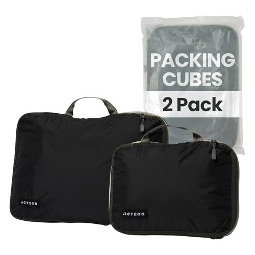 Acteon Packing Cube 旅行用 圧縮 収納 バッグ 衣類整理 ポーチ スーツケース 整理 メッシュ 収納 スペース節約 防滴 2個 セットas 0a9702d8