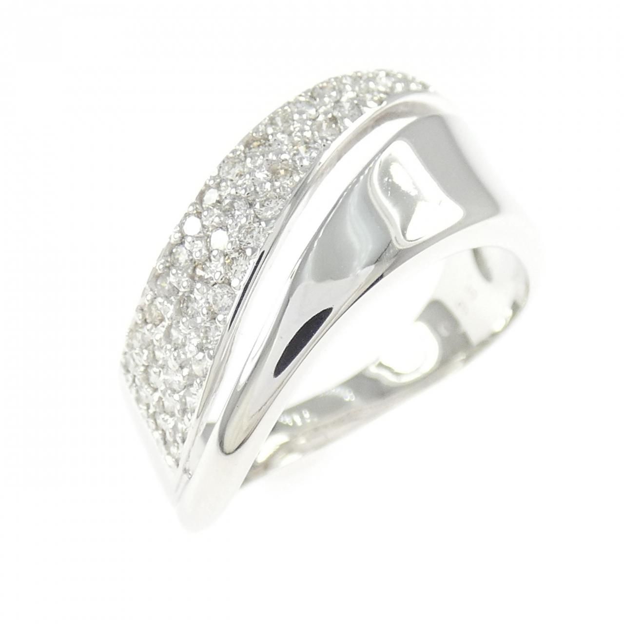 K18WG ダイヤモンド リング 0.35CT