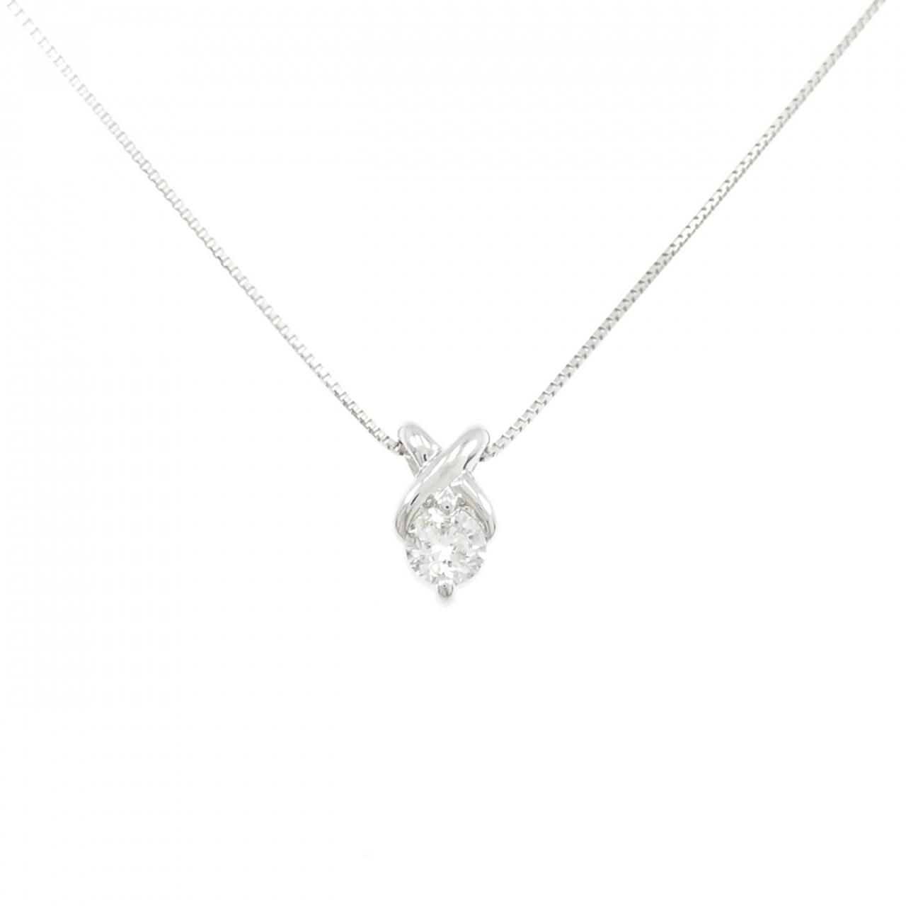 K18WG ダイヤモンド ネックレス 0.206CT