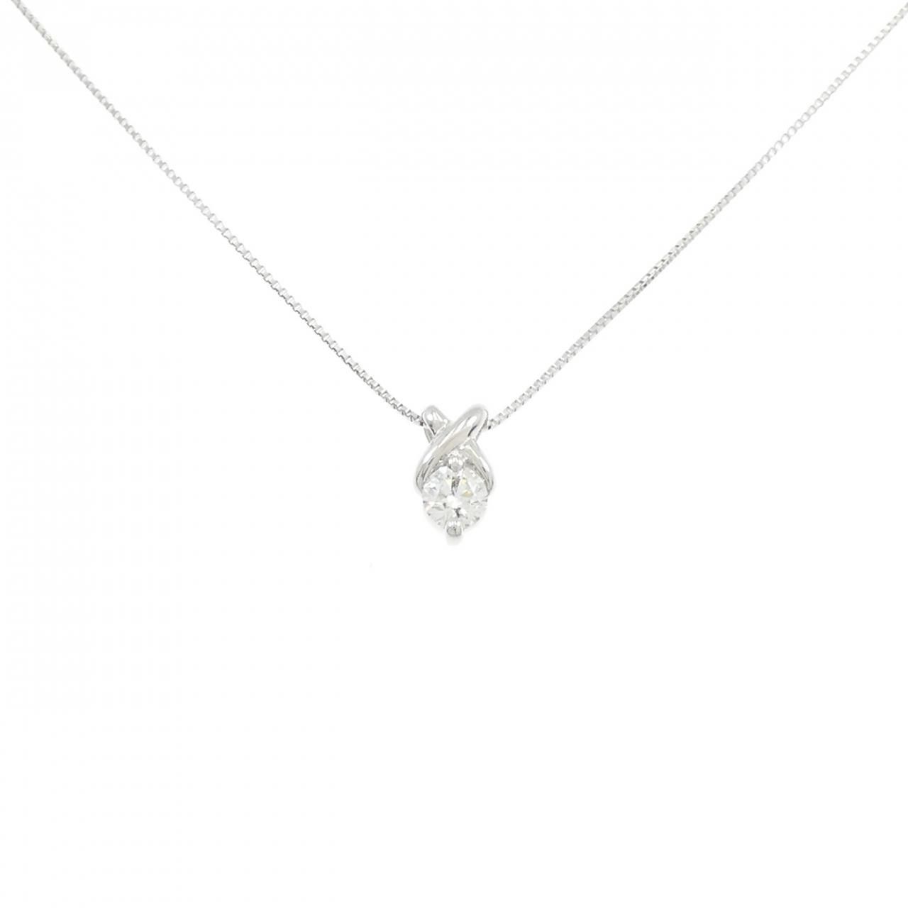 K18WG ダイヤモンド ネックレス 0.210CT