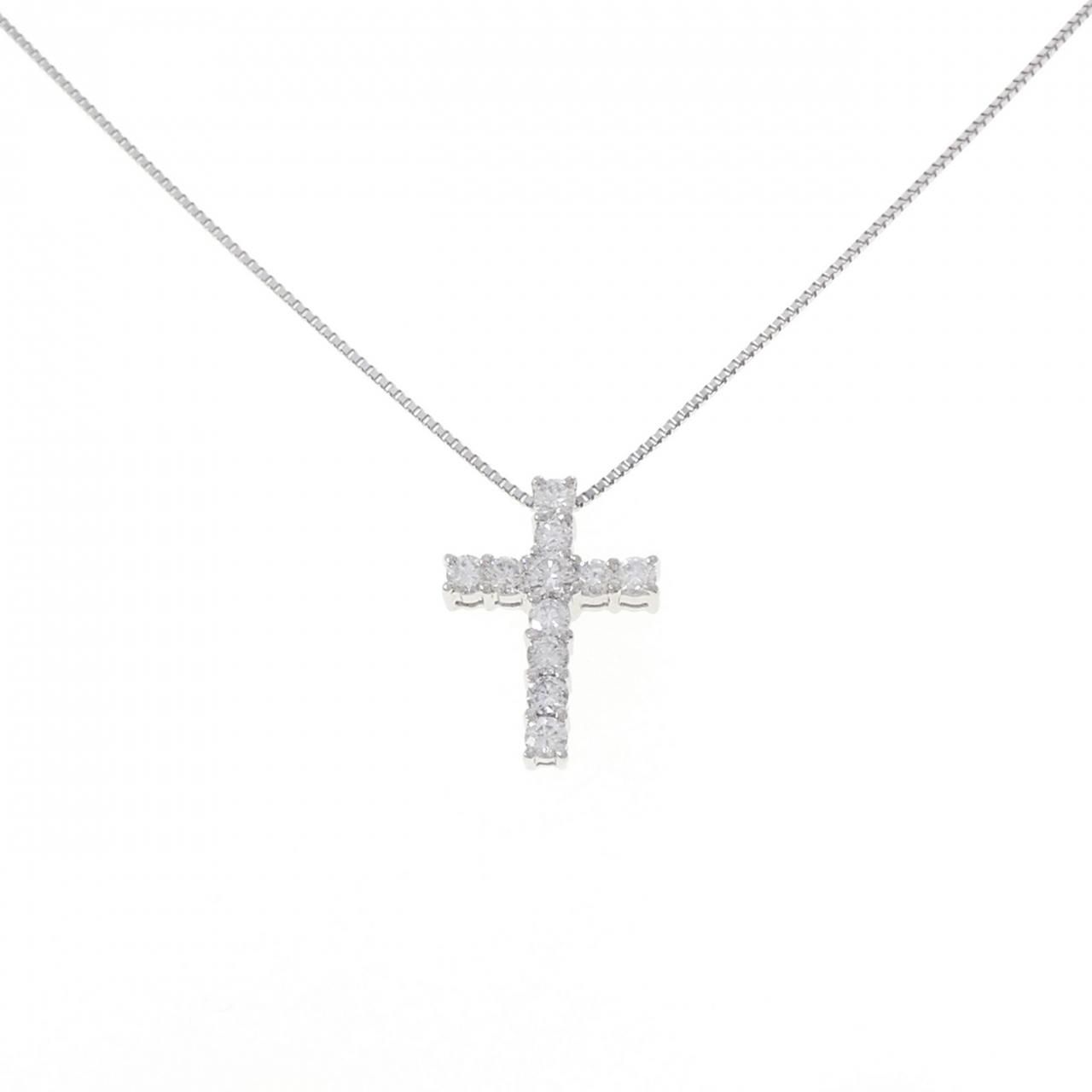 PT850 クロス ダイヤモンド ネックレス 0.50CT