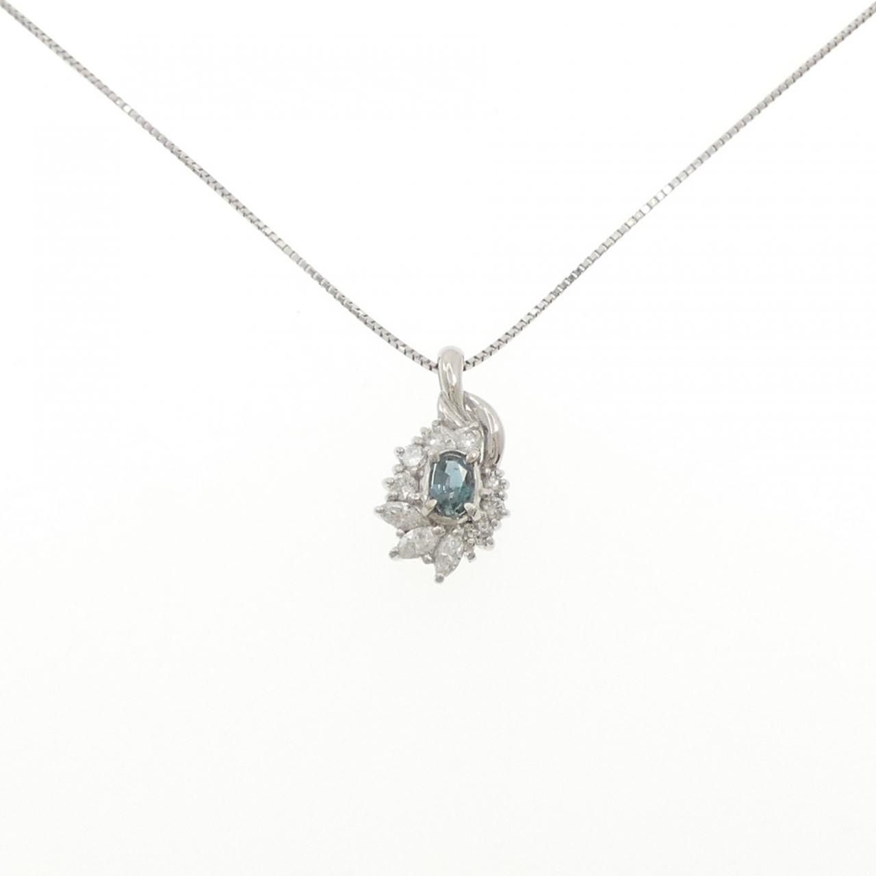 PT900/PT850 アレキサンドライト ネックレス 0.22CT