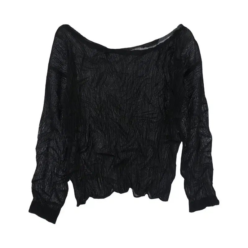 ISSEY MIYAKE (WOMEN - M) ポリエステル トリアセテート プリーツ ブラウス