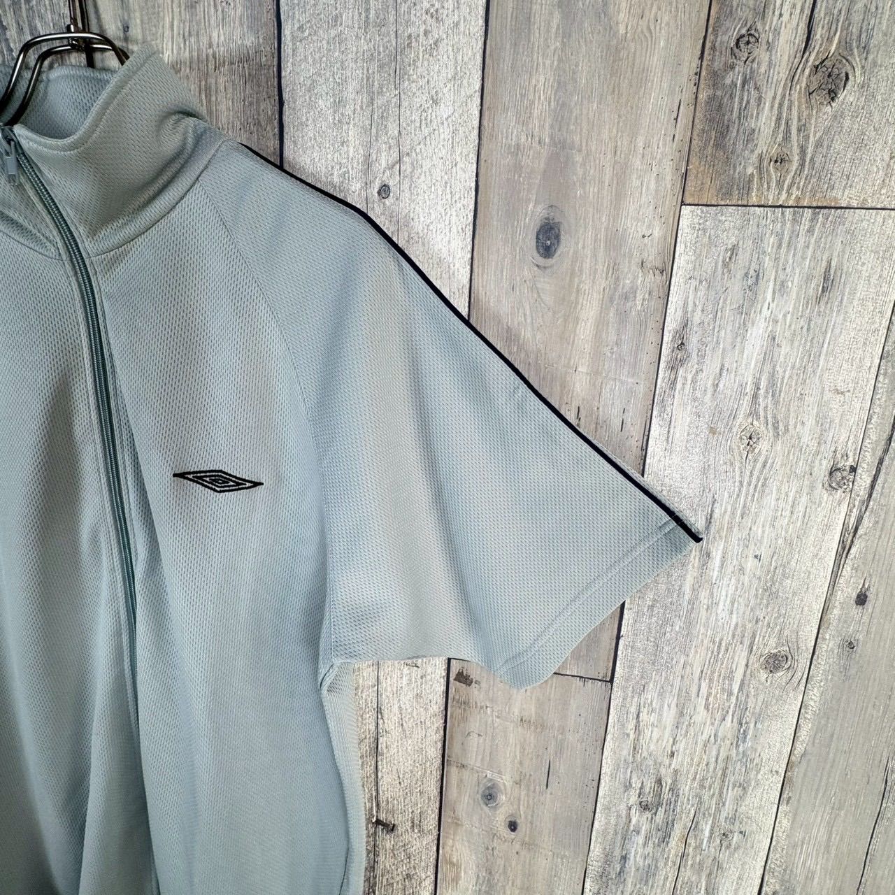 OLD UMBRO 90s アンブロ グレー ハイネック スタンドネック フルジップ