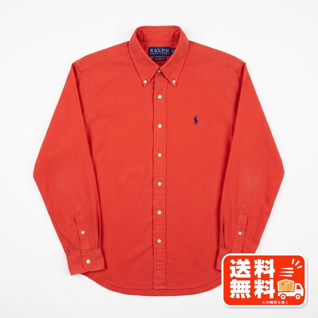 RALPH LAUREN ラルフローレン 無地 長袖シャツ レッド